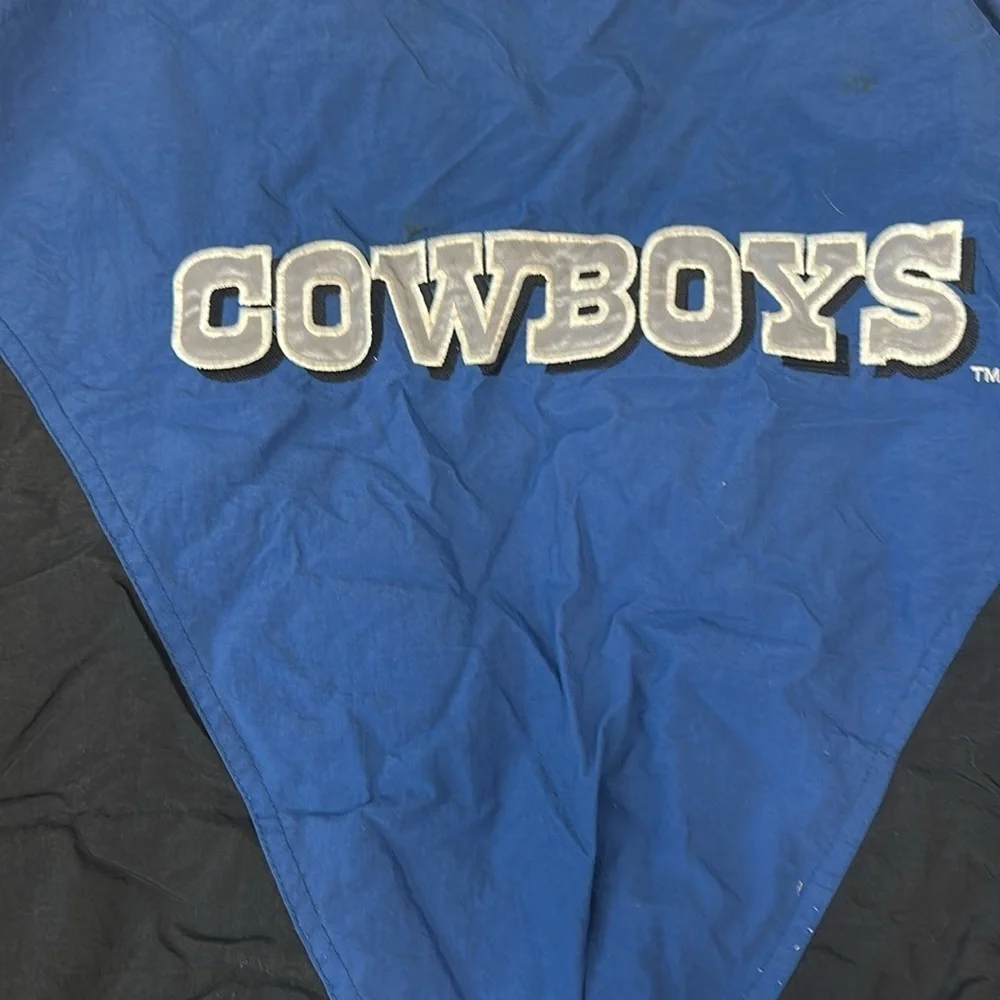 Vintage 90s Authentic Pro Line Dallas Cowboys Puffy Winter Jacket Coat large y2k